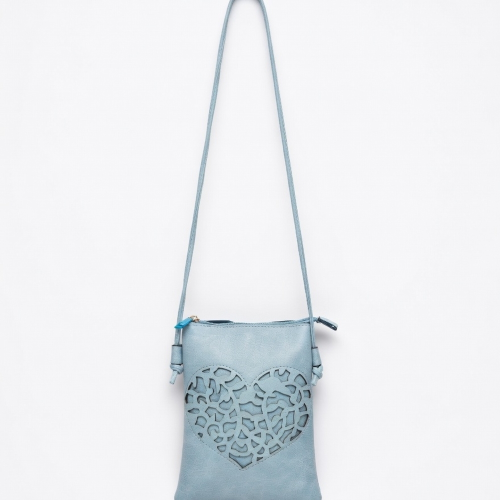 Blue Heart-Cut Crossbody Bag - Women - Picture 2 of 7